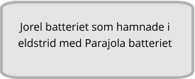 Jorel batteriet som hamnade i eldstrid med Parajola batteriet