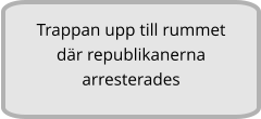 Trappan upp till rummet där republikanerna arresterades